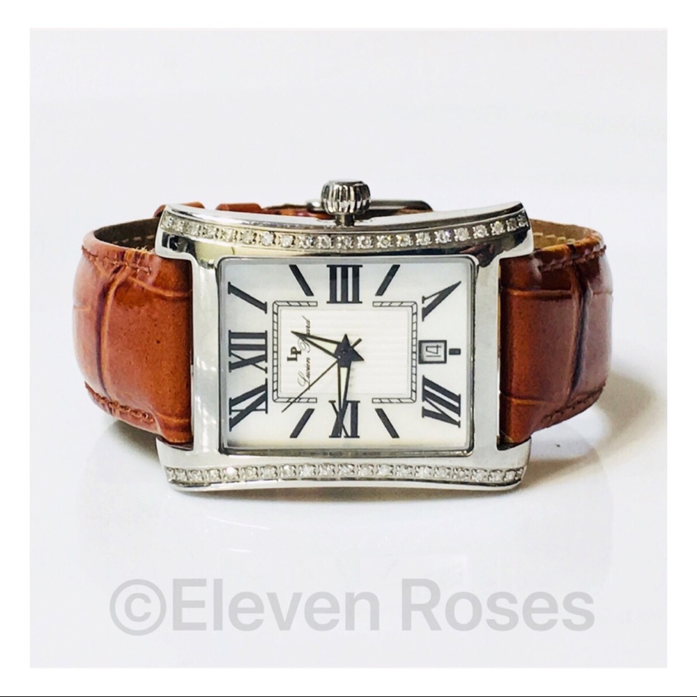 Lucien Piccard Diamond Tank Watch